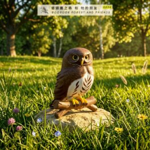 貓頭鷹 小擺設 - 斑頭鵂鶹 (100% 自家原創設計 / 無發聲)